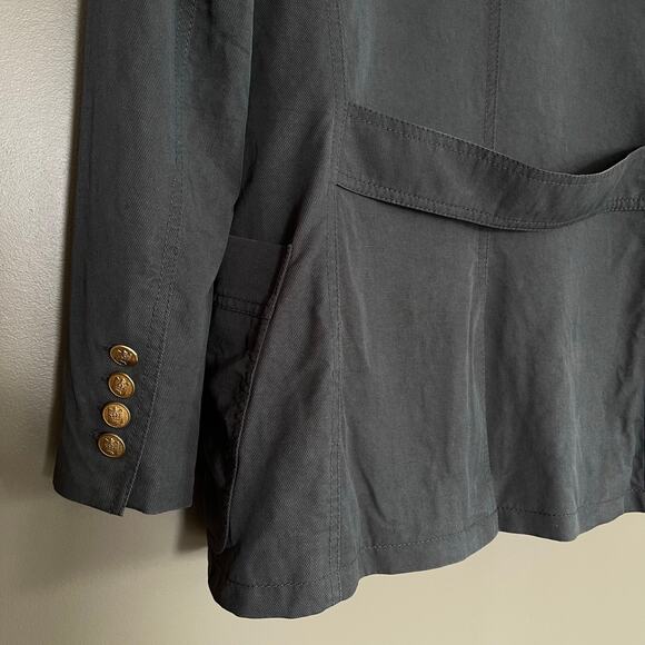 SMYTHE Unstructured Double Breasted Blazer Grey Size XS Classic‎ Menswear Chic - Picture 14 of 16